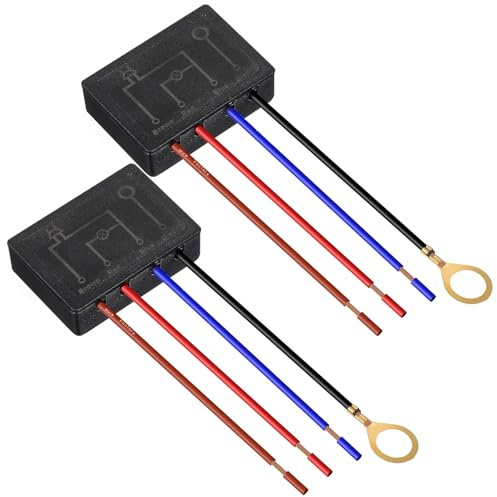 Lot de 2 Modules Variateurs Tactiles ABS Noir pour Lampe de Table LED | Commande par Capteur Tactile, Remplacement du Variateur de Lampe de Table, Installation Facile, pour Ampoules LED Dimmables
