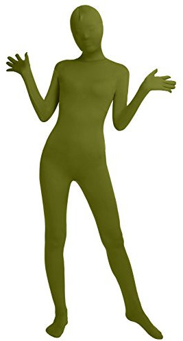 Frauen-Fit Ganzanzug Spandex One Piece Ganzkörper Zentai Kostüm Lycra Bodysuit (L, army green)
