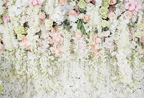 Huayi Blumen-Fotohintergrund für Hochzeiten/Babypartys, Blumendekoration für Fotos, rosafarben