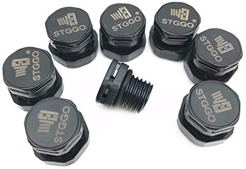 Pressure Relief Compression Differential Waterproof and Ventilation Breathable Valve Screw-in Vent Type IP68 Breather Vent Plug Plastic M12 x 1.5 100-Pieces Per Bag-Black