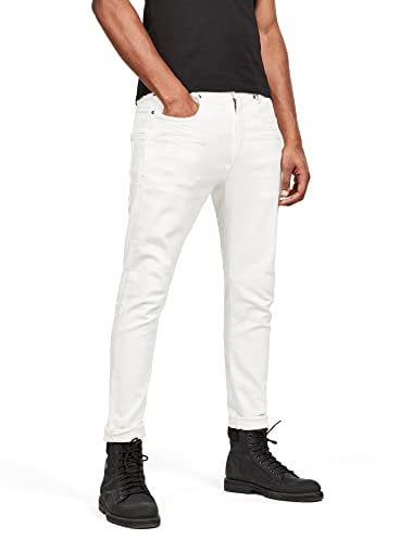 G-STAR RAW Men's Jeans D-Staq 3D Slim Jeans, Weiß (white D05385-C267-110), 40W / 34L