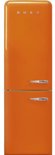 Smeg FAB32 Retro Refrigerator-Freezer – 50s Style Fridge with Bottom Freezer, No-Frost, LED Display & Lighting, LifePlus Zone, Multi-Airflow – 12.2 cu ft – Made in Italy-Orange
