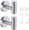 Belerry 2 Pcs Bathroom Wall Mount Towel Hooks - Silver Coat Hooks, Stainless Steel, Heavy Duty, Lavatory, Kitchen, Bedroom, Hotel
