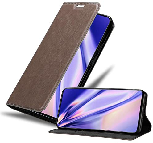 Cadorabo Hülle kompatibel mit OnePlus 8 aus Premium Kunst Leder Flip Klappbare Stoßfeste Magnetische [Standfunktion] [Kartenfächern] Cover Hülle für OnePlus 8 Tasche in Braun