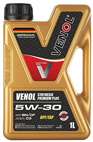 VENOL Huile Moteur 5W30 ACEA C3 Synthesis Premium Plus DPF/FAP LongLife Essence/Diesel (1L)