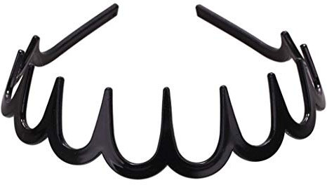 Ixkbiced Femmes Filles Zig-Zag Longue Dent Bandeau en Plastique Résine Peigne Antidérapant Cerceau De Cheveux