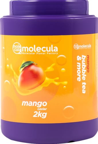 Bubble Tea Perlen Popping Boba Mango | mit Strohhalme | Nahrungsergänzungsmittel Weniger Zucker Kaviar 2000g Fruchtperlen ohne künstliche Farbstoffe Bubbles | Mango Fruit | Tapioka…