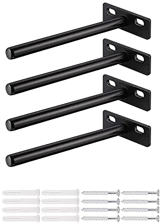 SUpoetry 4 Stücke Regalträger, Regalhalterung Unsichtbar, Schwebende Regalhalterungen, Wall Mounted Shelf Bracket, für Wandmontage, Dekoration, Schränke, Küche