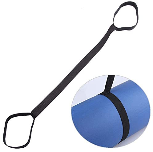 Cinghia Tappetino Yoga Cinghia Regolabile Resistente per Tappetino Yoga,Adatto a tutti i tipi di tappetini da yoga, nero