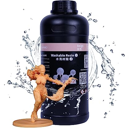 NOVA3D Wasserwaschbares 3D Resin weniger Geruch, 3D Printer Photopolymer Resin 405nm LCD 3D Rapid Photopolymer-Harz für 3D Druck, Beige, 1000g