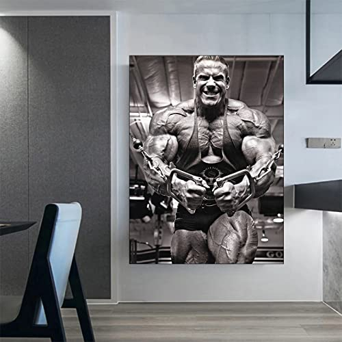 Hnyjyfa Jay Cutler Poster Kraftprotz Bodybuilding Poster Trainings Poster Haus Fitness Deko Mann Übungs Motivzitat Gemälde drucke Inspirierendes Wand Bilder Gym Poster 0317265