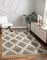 the carpet Vera Handmade-Look, Super Weicher Wohnzimmer Teppich, 3D Effekt, Hochflor, Langflor, Skandinavisch, Rauten Muster, Beige, 120 x 170 cm