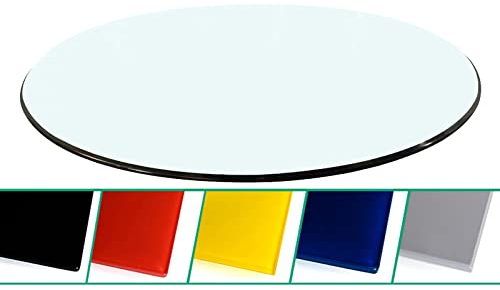 V3VOGUE Plateau De Table en Verre Trempé Plateau Verre Rond Table A Manger 40 50 60 70 80 90cm, Plateau Transparent Plateau Tournant Salle A Manger, pour Tables Basses Tables De Jardin
