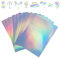 DARENYI 10 Stück A4 Hologramm Papier Bedruckbares Stickerpapier Wasserdicht Holographic Vinyl Folie für Laser und Tintenstrahldrucker Drucker, Holographic Sticker Paper für DIY Craft Decor Aufkleber