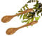 HOFMEISTER® Lot de 2 cuillères à soupe en bois d'olivier - Grain caractéristique - Bois d'olive - Cuillères pour bol et céréales - 21 x 4,2 x 1 cm (2 pièces)
