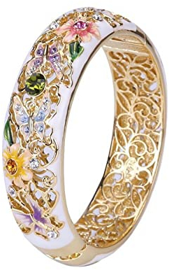 PAIHUIART Damenring Vintage-Schmuck - Hohle Gravierte Kristallringe für Frauen Hochzeit Verlobungsringe - Eheringe Gold Größe 10