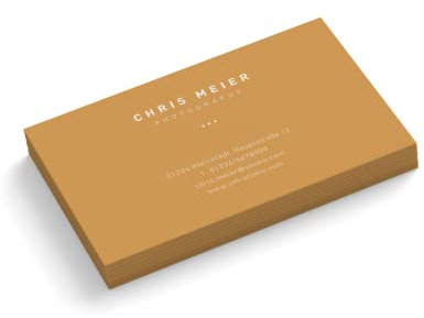 Visitenkarten | 350 g Qualitätsdruck | 1-seitig | Text + Farbe sofort anpassen | 85 x 55 mm | sofort gestalten | Design Two Tone | hochwertig (Orange, 250 Stück)