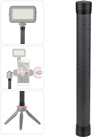 Andoer Verlängerungsstange Stabilisator Stange aus Kohlefaser Universal tragbare Fotografie Stange mit 1/4 Zoll Schraube und Schraubenloch für DSLR SLR Gimbal Stabilisator