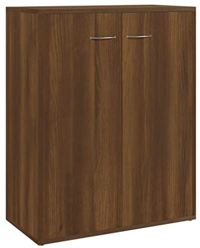 vidaXL Aparador Mueble Salón Sala Estar Almacenaje Armarios Flotante Dormitorio Casa Entrada Estante Cajón Madera Contrachapada Marrón Roble