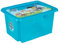 keeeper Paw Patrol Aufbewahrungsbox mit Deckel, Dreh- und stapelbar, Für Kinder, 15 l, Karolina, Fresh Blue Transparent