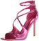 GUESS Damen Sella Sandale mit Absatz, Pink Mirror Metallic, 39 EU