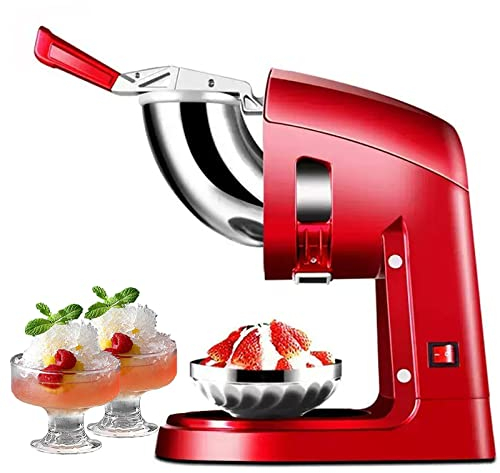 Tritaghiaccio Elettrico per Gelato 220V, 300W Tritaghiaccio Professionale in Argento velocità da 1500 Giri al Minuto, Elettrico Ice Crusher con Ciotola di Ghiaccio per Frullati Frappè Bevande ( Color