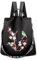 Rucksack Damen Wasserdichte Anti Diebstahl Schulrucksack Umhängetasche, Mode Cityrucksack Tagesrucksack für Schule Reisen Arbeit Einkauf (Vogel Schwarz)