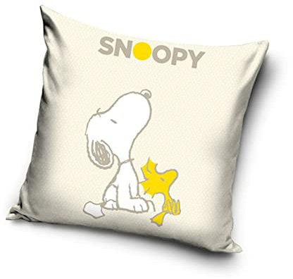 Carbotex kompatibel mit Snoopy Peanuts Kissenhülle Kissenbezug 40x40 cm (SNO225079)