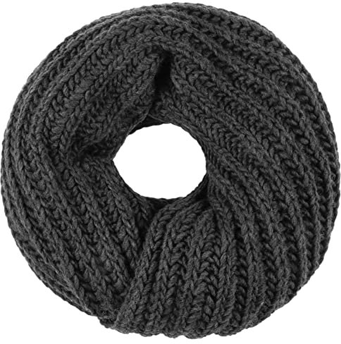 LIERYS Jil Loopschal Unisex Rundschal Schurwolle Made in Germany Herbst Winter anthrazit One Size