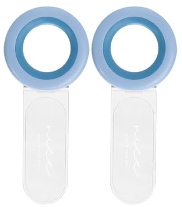 WC Deckel Heber 2er Set – Hygienischer Toilettensitz Griff ohne Bohren – Selbstklebender WC Sitz Öffner mit 3M Klebeband – Für mehr Hygiene im Bad (blau)