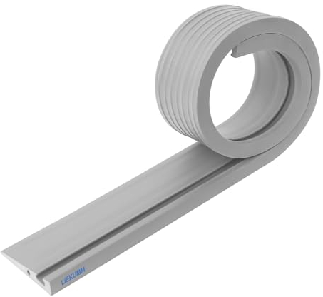 LIEKUMM 1,5 cm Höhe PVC Türschwellenrampe, 800 kg Tragkraft Türschwellenrampe Saugroboter, Rollstuhlrampe für Innen- und Außenbereich, Schwellenrampe für Elektro-Rollstuhl, Kinderwagen, Garage, Grau
