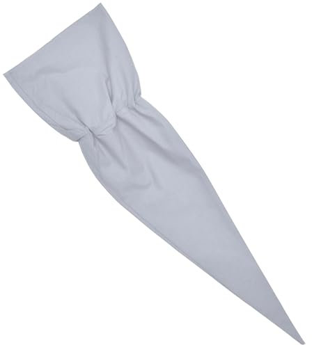 Schultüte Kissenbezug 85 cm Grau Zuckertüte Stoff Rohling 100% Baumwolle Kissen Schultütenkissen Kissenüberzug Reißverschluss Kopfkissen Kegel Form Kissenhülle für Jungen Mädchen