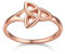 Bestyle Triquetra Trinität Toe Ring Sterling Silber S925 Einfache Verlobungsring Ehering Antragsring Trauring Keltischer Schmuck Accessoire Roségold 62