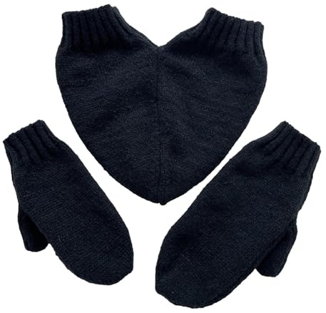 harayaa Paar-Handschuhe, Strickhandschuh, Paar-Handschuhe, Erwachsene, weiche Winter-warme Handschuhe, Fäustlinge zum Skifahren im Freien