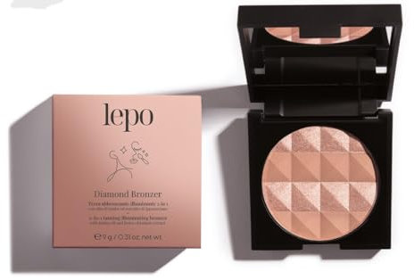 LEPO | DIAMOND BRONZER, Terra Abbronzante Illuminante 2 in 1. N. 21 Bronze, con Olio di Jojoba ed Estratto di Ippocastano