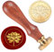 DELORIGIN Lotus Wachssiegelstempel Geprägter Stempel Versiegelung Vintage Elegant Abnehmbares Messingsiegel Holzgriff Für Hochzeits Verlobungs Party Einladungen Umschläge Geschenkverpackung