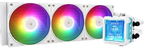 Thermalright FW PRO 360 ARGB Blanco AIO - Refrigerador líquido para CPU, pantalla LCD IPS con resolución de 320 x 320, para AM4/AM5/Intel LGA1700/1851, pantalla LCD de 2,73 pulgadas