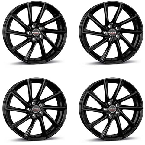 4x Borbet Felgen VTX 8.0x18 ET44 5x112 black glossy kompatibel mit Audi A3 A6 Q2 S3 SQ2 TT TTS