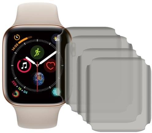 WMUVAZA Pellicola per Apple Watch Series, 4 pezzi Pellicola Privacy Protezione, Senza Bolle Trasparente HD Schermo Protettivo Facile D'Installazione, Proteggete i vostri dati personali 40mm 44mm