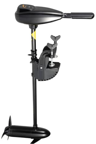 WooDerson Electric Outboard Motor 12v 800W 1.2Hp, Trolling Motors Thrust 80lbs, Forward 5 Gears Reverse 3 Gears, Control Handle Length 45-56cm, With Real Time Battery Monitoring