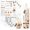 Bolosa 4 Stück Kerzentattoos Halloween, Kerzen tattoo Halloween, Kerzentattoo Halloween, Kerzenfolie Halloween, Rub On Sticker Kerzen tattoos Halloween, Deko Kerzen für Halloween Party L