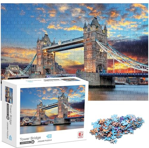 Ledeak 1000 Piece Jigsaw Puzzles for Adults, Challenging Brainteasing Jigsaw Puzzles for Adults Teenagers, Difficult Personalised Jigsaw Puzzle, Home Decoration Puzzle (Tower Bridge)