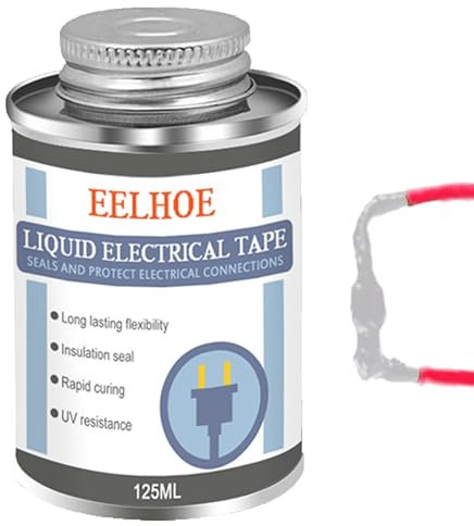Genérico 125ML Goma Aislante Líquido,Cinta Eléctrica Líquida Impermeable - Adhesivo Aislante Líquido Resistente Al Calor Ignífugo E Impermeable