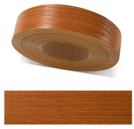 ben+camilla.com Kantenumleimer zum Aufbügeln | Kirschbaum Pore 22 mm x 5 m Rolle (matt mit Struktur) | Premium Qualität für professionelle Ergebnisse | Kantenschutz