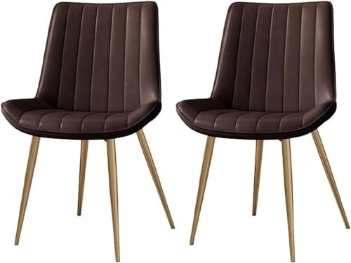 Küchen-Esszimmerstühle, 2er-Set, Leder-Wohnzimmer-Beistellstühle, Moderne Wohnzimmer-Esszimmer-Stühle, A