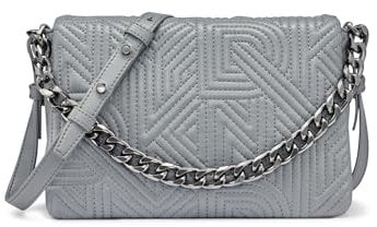 DKNY Damen Desiree Large Crossbody Umhängetasche, grau dunkel