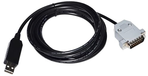 BUTPDYPEP Câble de téléchargement de communication série, convertisseur USB vers D-SUB 15 broches DB15 mâle RS232(5m)