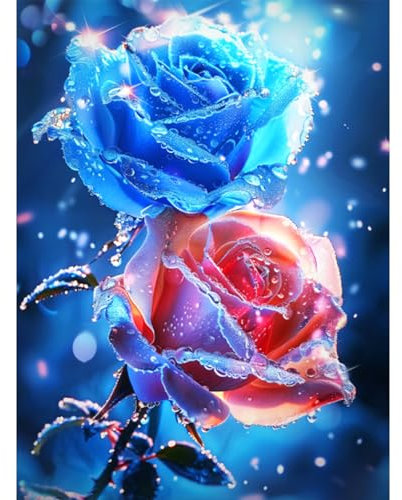 RICUVED Rose Fantasy Diamond Painting,5D Diamant Painting Bilder Erwachsene Blume Diamond Painting Kinder, Full Drill Diamond Art Diamant Malerei Bilder für Home Dekor 30x40cm