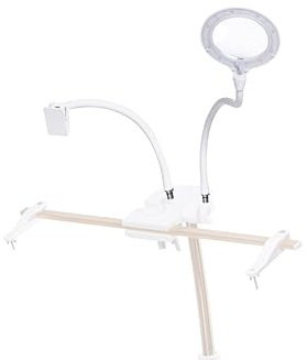 Daylight StitchSmart 2 Magnifier & Chartholder (Accessories Only)–Adjustable Embroidery Frame Support with LED Magnifier Lamp, 360° Rotation, 95+ CRI Lighting, Flexible Arms (Doesn't' Include Stand)