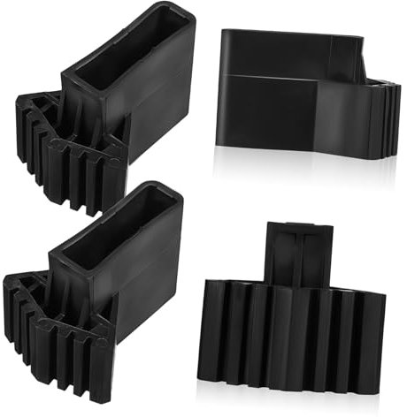 SHINEOFI Ladder Feet Pads Non-slip Protective Covers 4pcs Black Plastic Ladder Foot Cushions for Step for Safety and Floor Protection